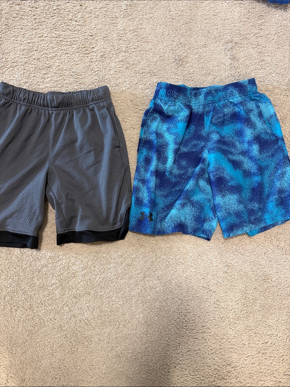 Two Boys Athletic Shorts Set - Gray, Blue